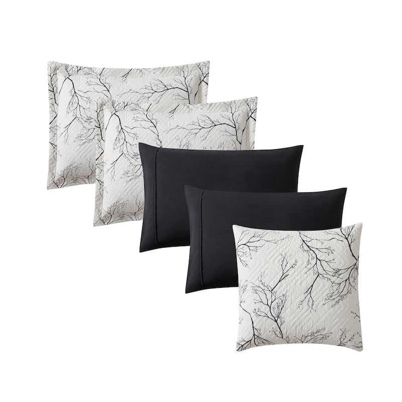 Empyrean Bedspread Coverlet Set - Summer Quilt with Fitted Sheet and Pillow Shams - All Season Printed Bedding Set