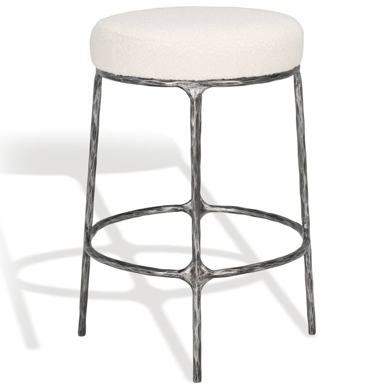 SAFAVIEH Couture Christella 26-inch Counter Stool (Fully Assembled) - 21.3 In. W x 21.3 In. D x 26 In. H - 21Wx21Dx26H