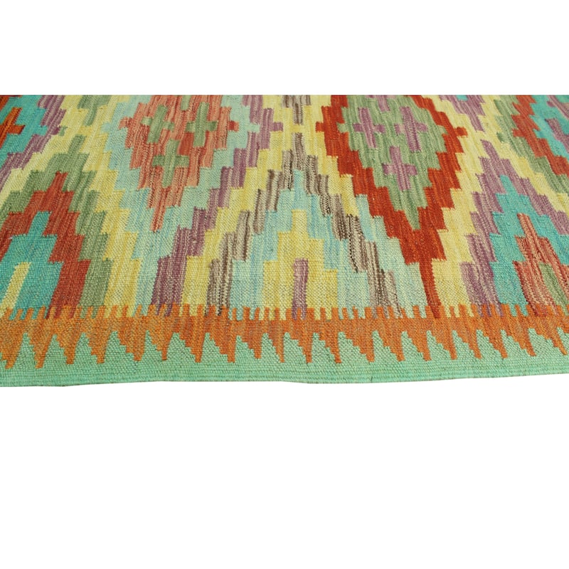 Sangat Flatweave Aemini Red/Orange Runner - 2'9" x 7'10"