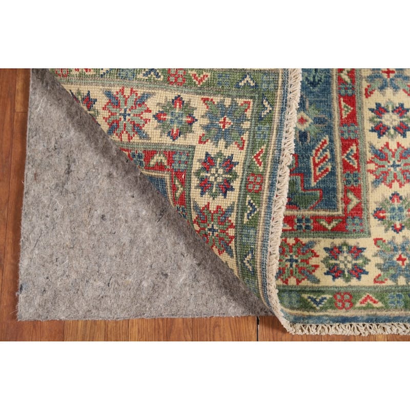 Blue Kazak Oriental Accent Rug Hand-Knotted Wool Carpet - 2'0" x 3'0"