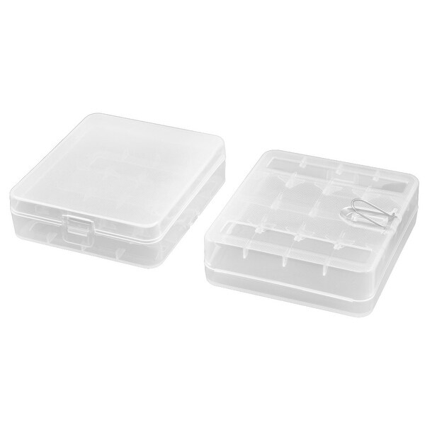 Plastic Battery Protective Storage Compartment White 2 PCS for AAA Batteries