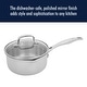 preview thumbnail 4 of 6, Henckels Clad H3 2-qt Stainless Steel Saucepan with Lid