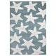 preview thumbnail 2 of 9, ROW Quinn Coastal Star Fish Blue/ Ivory Area Rug