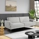 preview thumbnail 3 of 23, Serta Prague Convertible Sofa in Chenille Fabric Light Grey