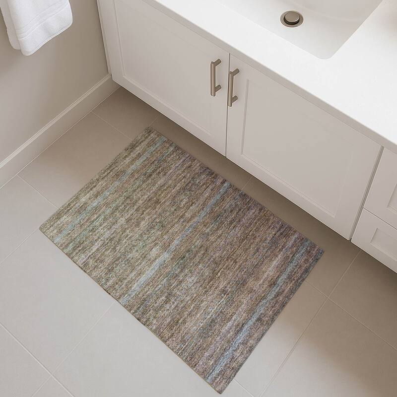 Premium Washable Super Soft Boho Stripes Mayfield Rug - Brown - 1'8" x 2'6"