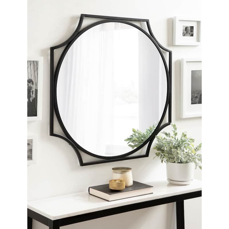 Kate and Laurel Rateau Scalloped Wall Mirror