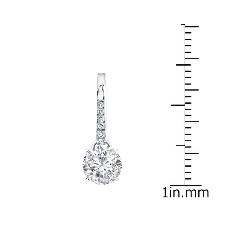 Auriya 3/4ctw Round Diamond Dangle Earrings 14k Gold (H-I, SI1-SI2)
