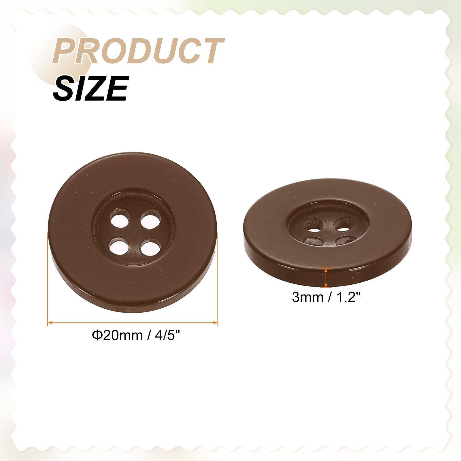 Sewing Buttons Resin Round Flat Craft Replacement Buttons for Sewing Clothing and DIY