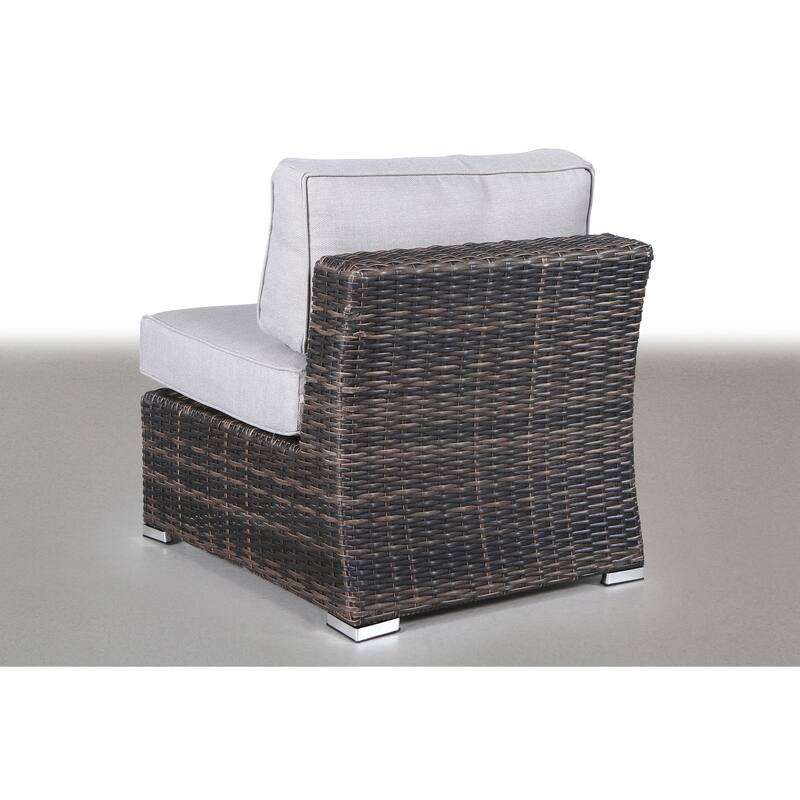 LSI 9 Piece Rattan Sectional Seating Group with Cushions