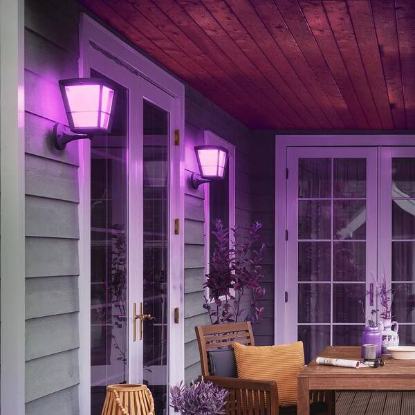 Shop Philips Hue Econic Outdoor White Color Wall Lantern 2 Pack Bundle On Sale Overstock 29739264