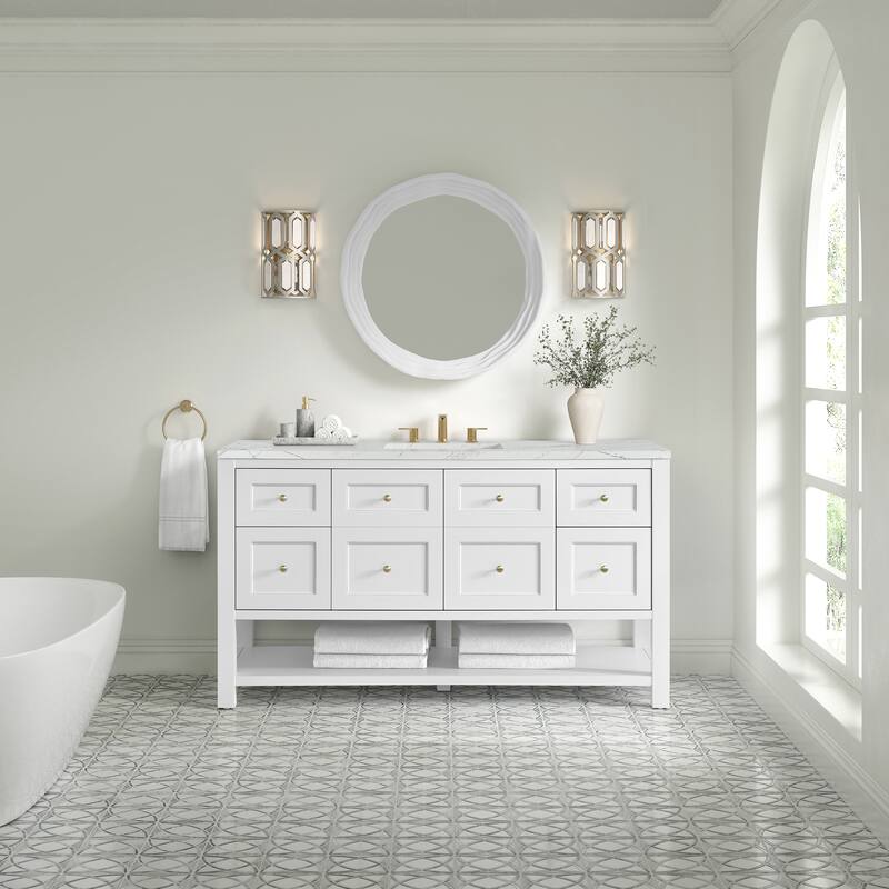 Breckenridge 60" Single Vanity, Bright White - 60S