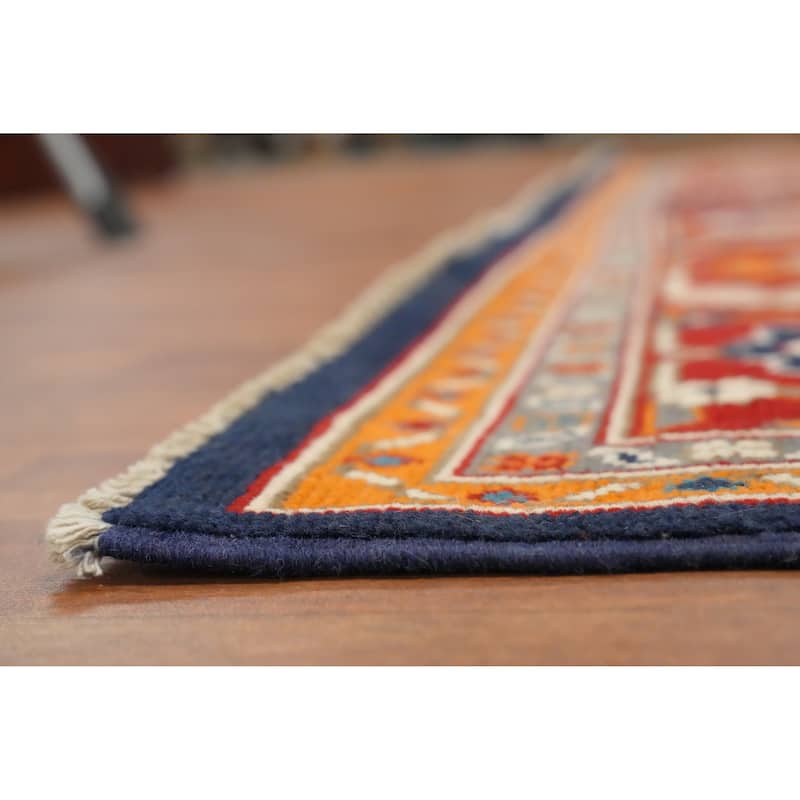 Hand Knotted Oriental 100% Wool Carpet Traditional Medallion Red Heriz (serapi) Area Rug - 9' 10'' X 7' 11''