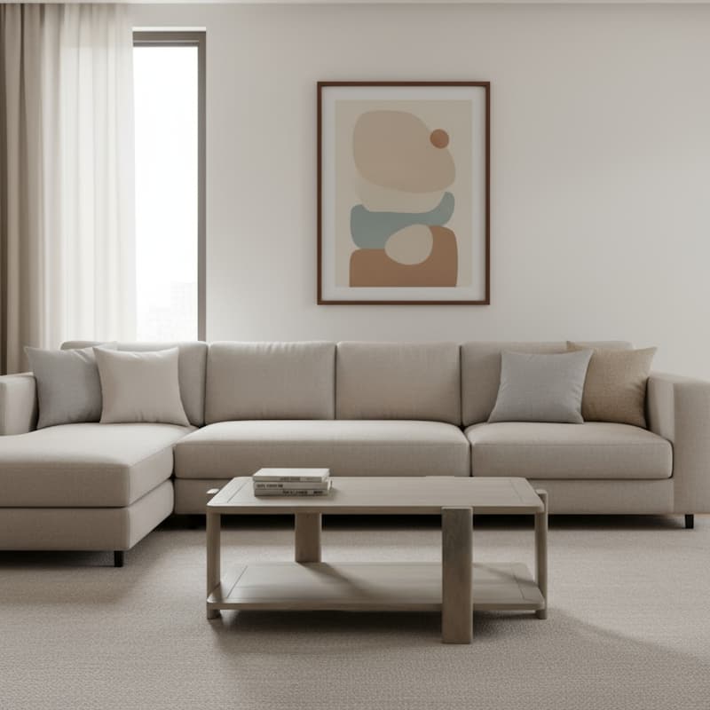 HomeRoots 45" Natural Solid Wood Distressed Coffee Table With Shelf - 44.50 in. x 18.00 in. x 26.50 in. - Natural