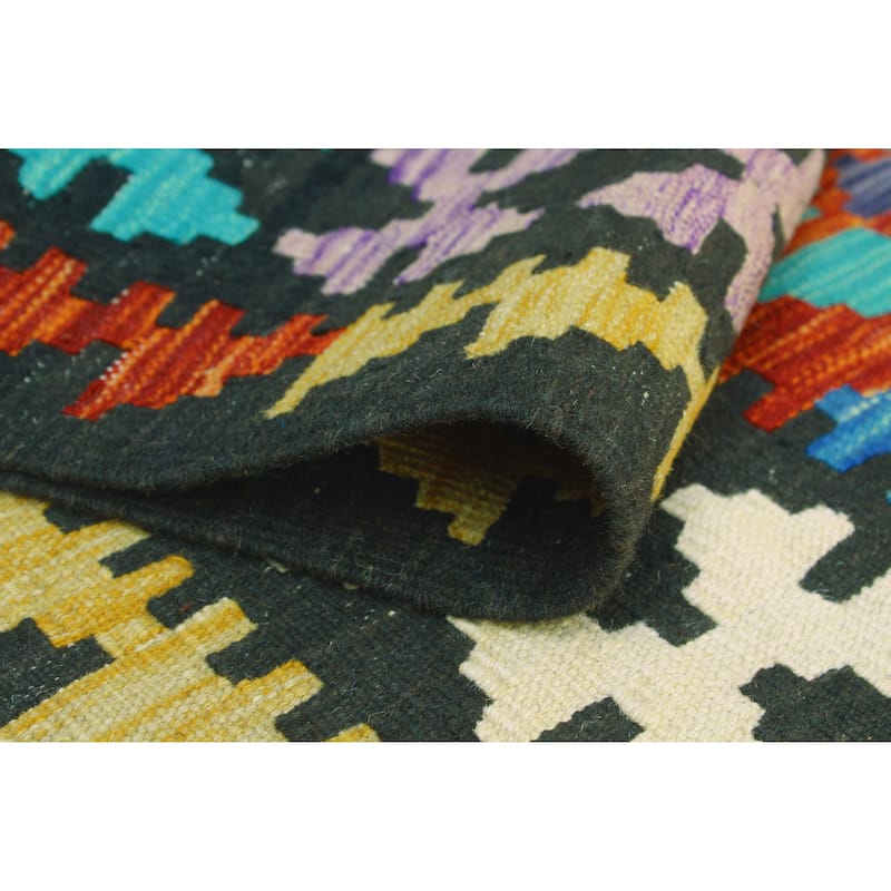 Flatweave Marlayne Red/Black Rug - 4'0" x 5'10"
