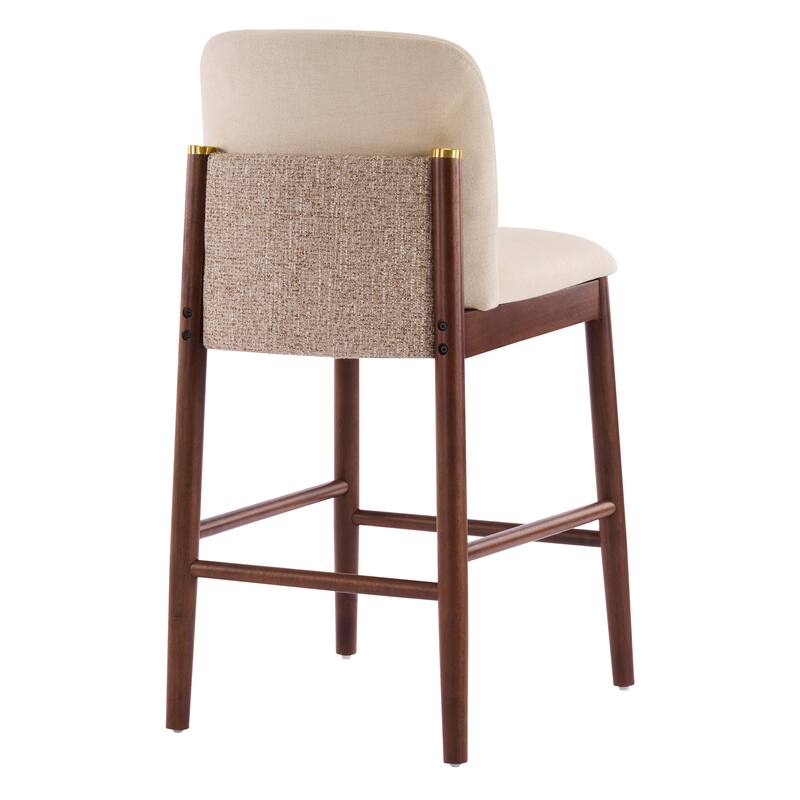 Roomfitters Lois Indoor Rubberwood Counter Stools with Cushioned Seat, Set of 2 - Set of 2