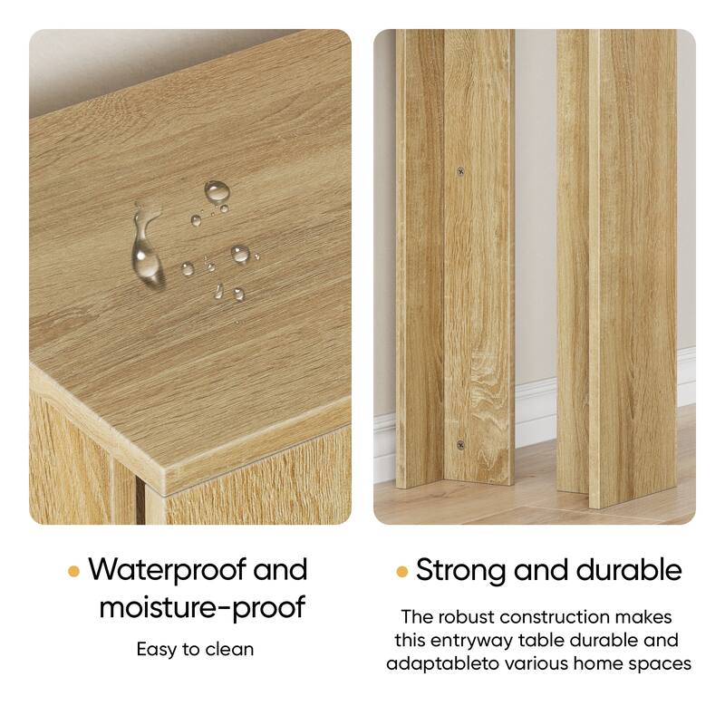 62.99-inch extra-long entryway table, farmhouse sofa table behind the sofa, decorative table for narrow entrances