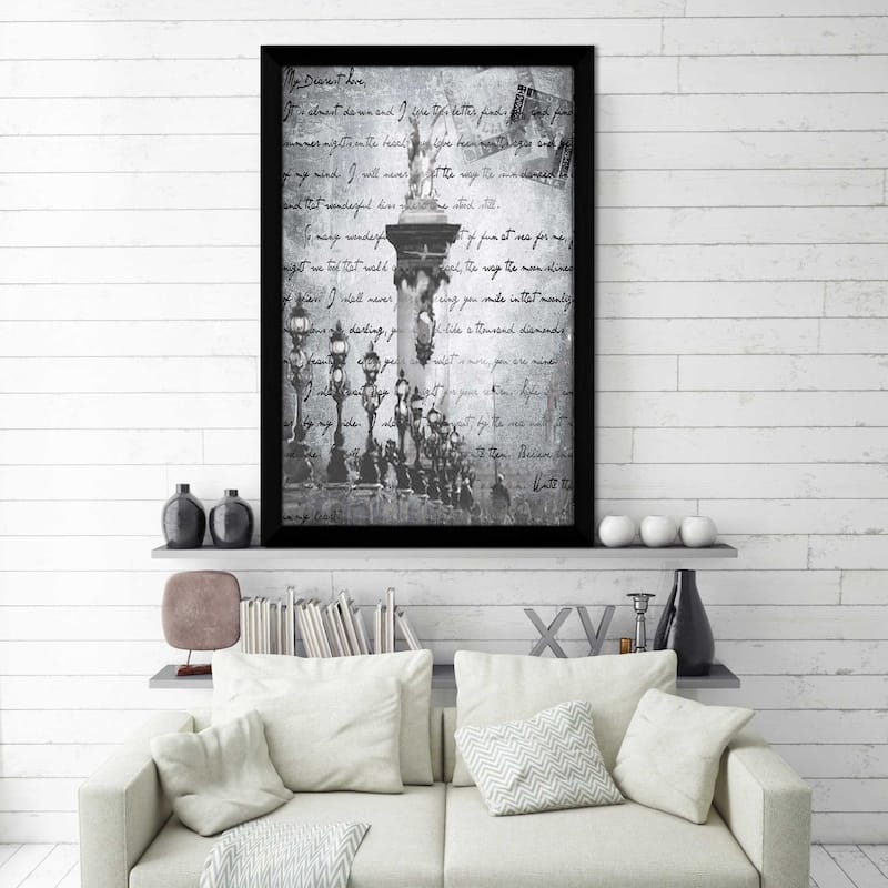 "Vintage Paris 3 in Grey" by Jodi Print on Acrylic