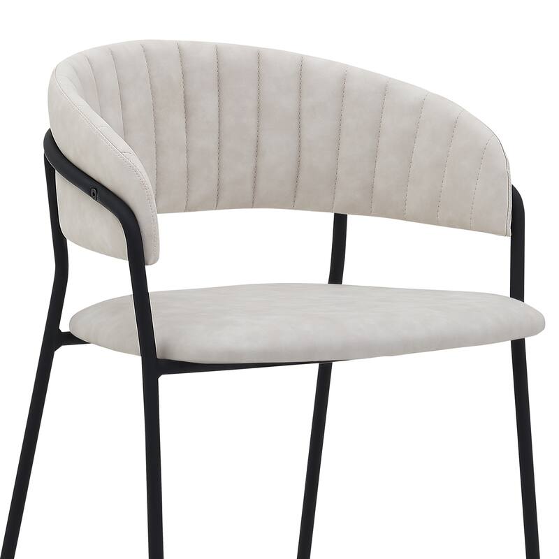 Nara Upholstered Barrel Seat Counter Height Bar Stool