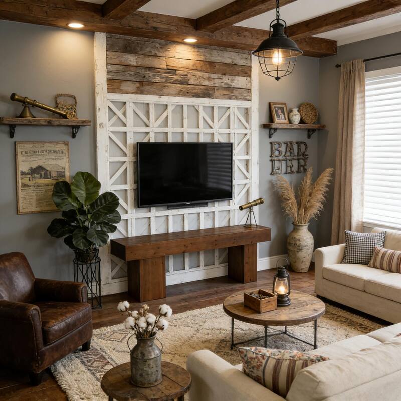 Solid Wood Television Stand for 55/60/65/75 Inch TVs, TV Entertainment Center Media Console Table for Living Room Bedroom