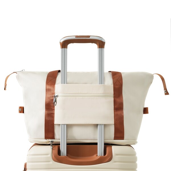 Cream Luggage Sets 3 Piece Carry on Luggage Lightweight Hardshell
