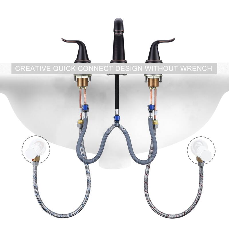 WOWOW Elegant Dual-Handle Bathroom Sink Faucet