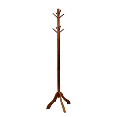 Porch & Den Holly Hill Solid Acacia Hall Tree