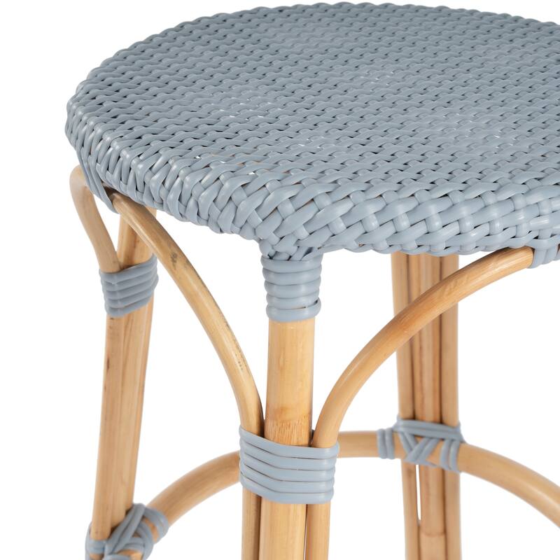 Tobias 24" Rattan Round Counter Stool