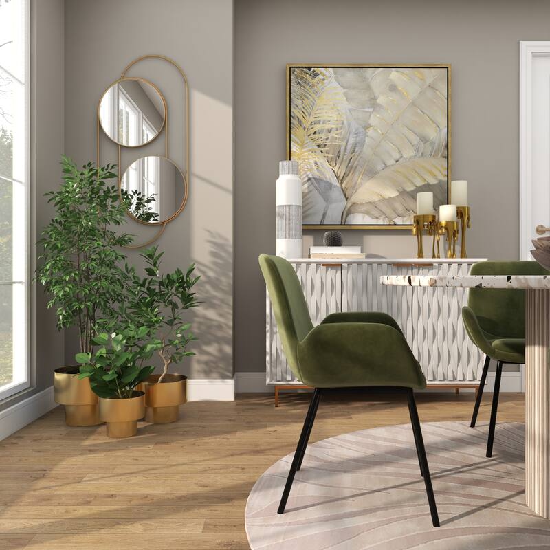 Gold Metal Brushed Indoor Outdoor Planter (Set of 3)