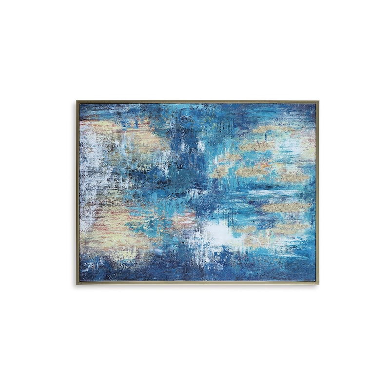 Signature Design by Ashley Scarlite Teal/Gold Wall Art