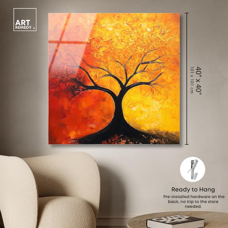 Tree of Opposites I Acrylic by Art Remedy, Ready to Hang