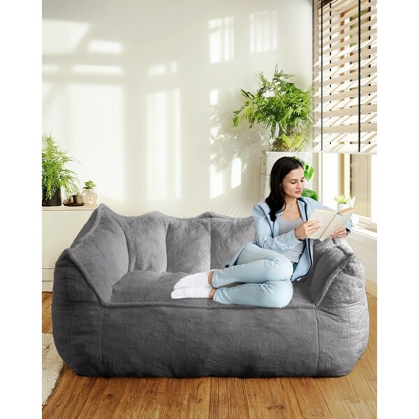Large Oversized Bean Bag Sofa for Adults, Foam Filled Bean Bag