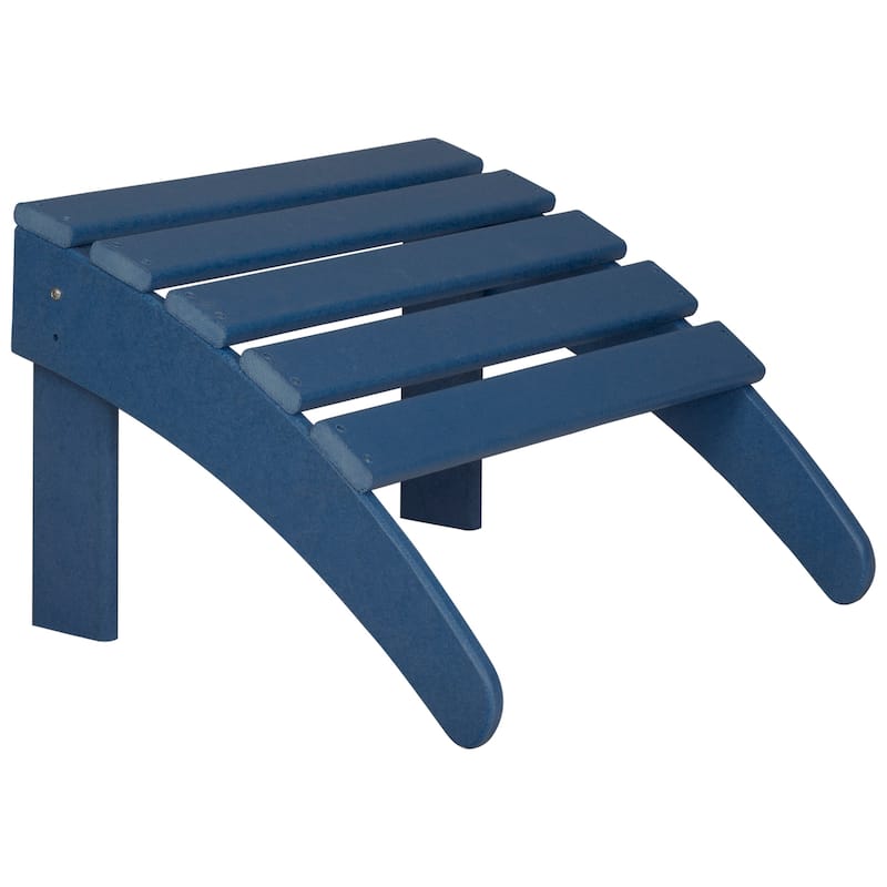 Polytrends Laguna Hdpe All Weather Outdoor Patio Foldable Adirondack Chairs With Ottomans (5-Piece Set)