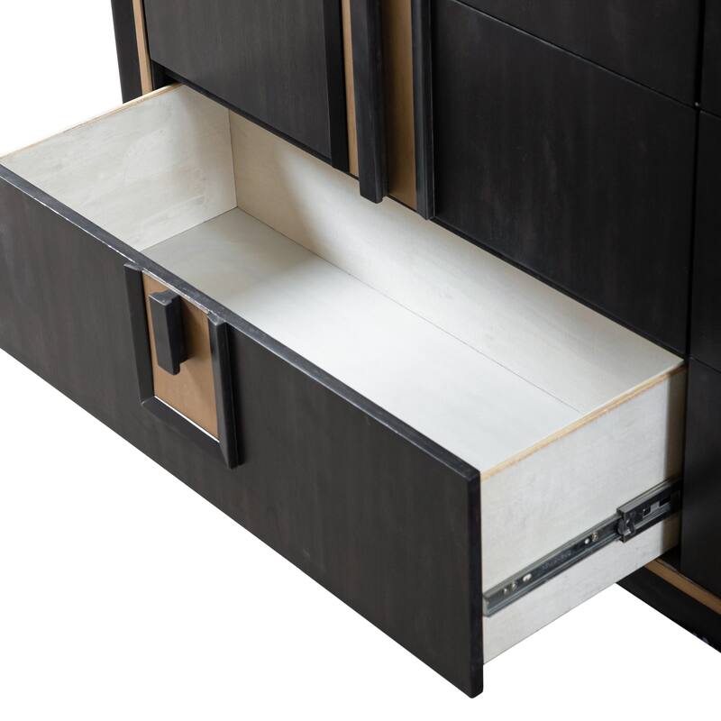 Furniture of America Nyx Modern 4-Piece Espresso Solid Wood Queen Panel Bedroom Set