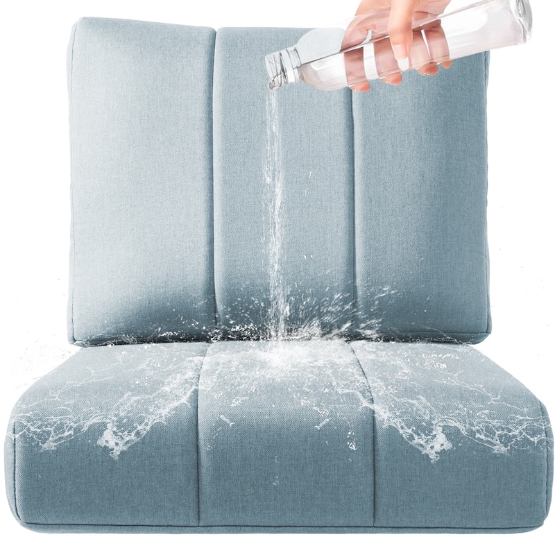 Ivora 24" W x 24" D x 6" T Water & Fade Resistant Outdoor Lounge Chair Replacement Cushion Set