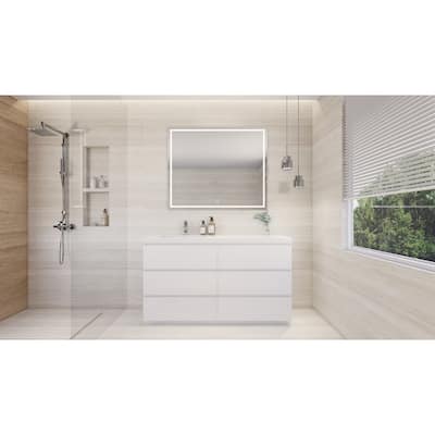 Aron 60'' Freestanding Vanity with Left Single Sink