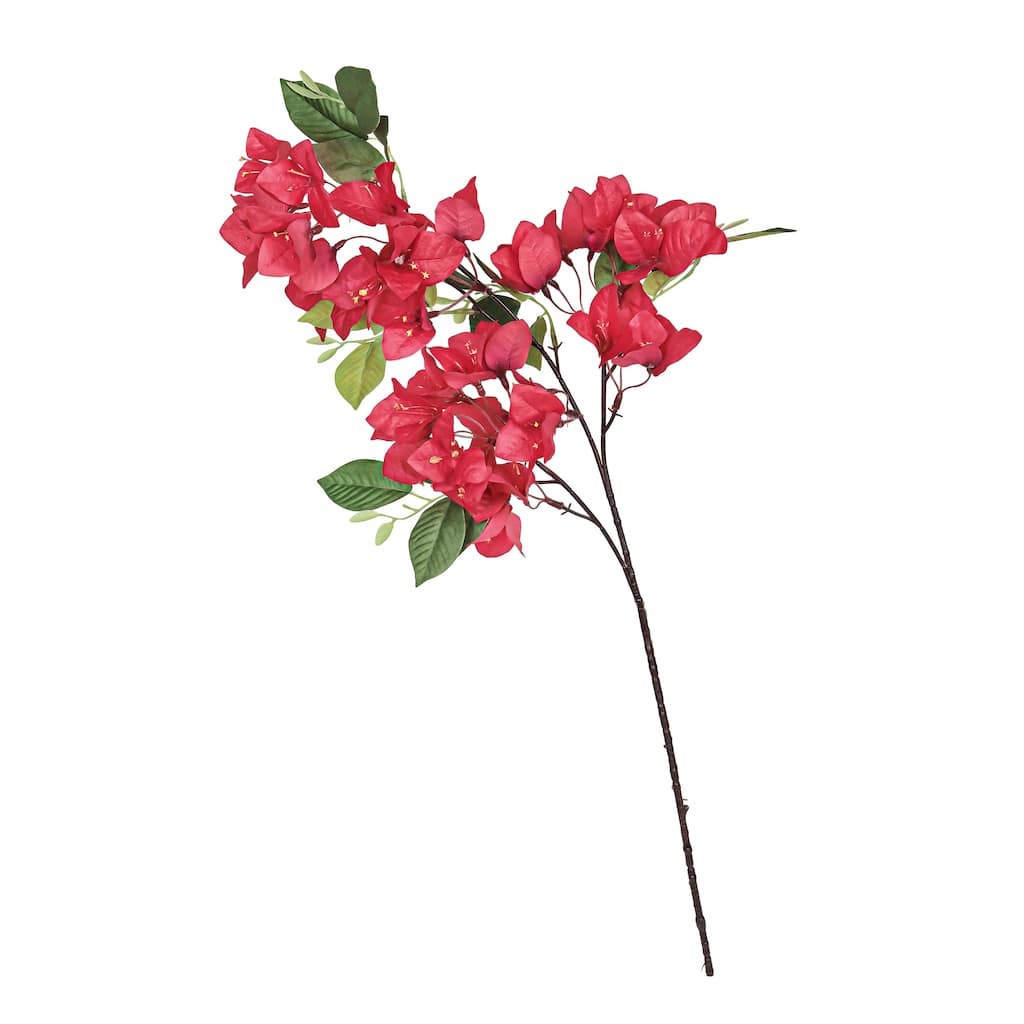 Set of 4 Red Artificial Bougainvillea Flower Stem Spray 30in - 30" L x 10" W x 5" DP