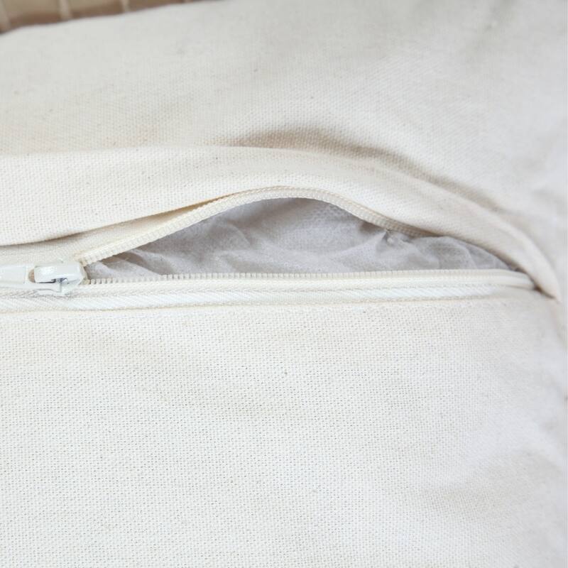 Handwoven Solid Square Throw Pillow Cover with Flanged Border - 20" - Pink