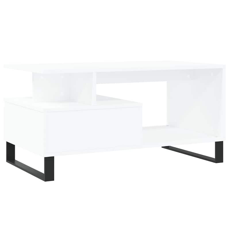 vidaXL Coffee Table White Engineered wood, metal Medium Coffee Table - 19.3 x 35.4 x 17.7 in