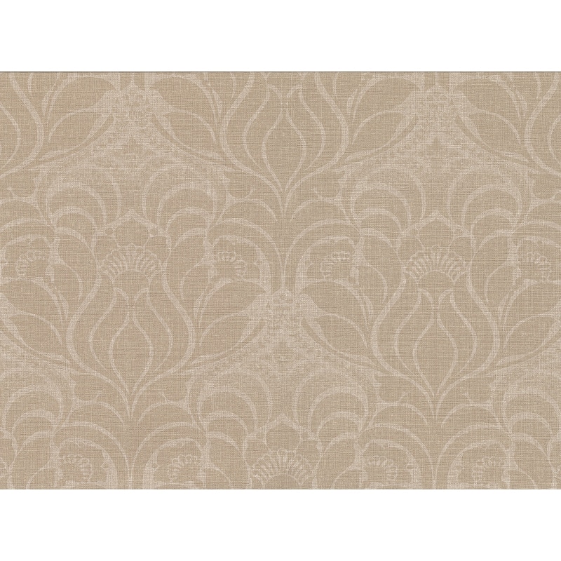 Sandor Light Brown Damask Wallpaper