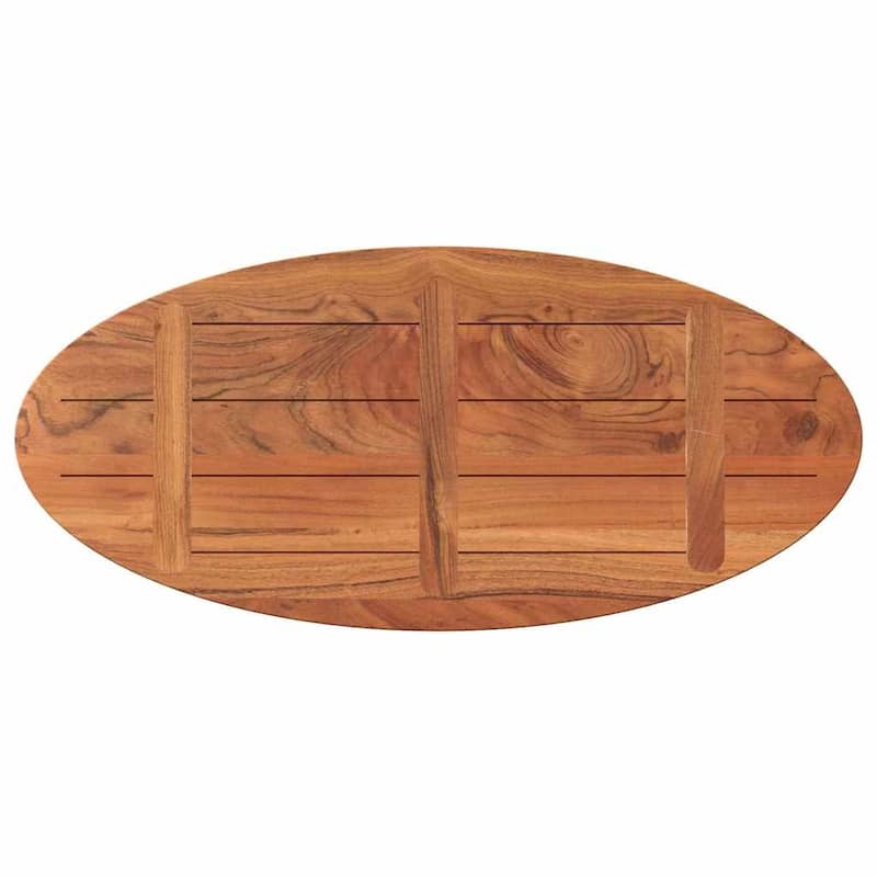 vidaXL Table Top Replacement Board Coffee Dining Room Oval Solid Wood Acacia - 15.7 x 39.4 x 1.5 in