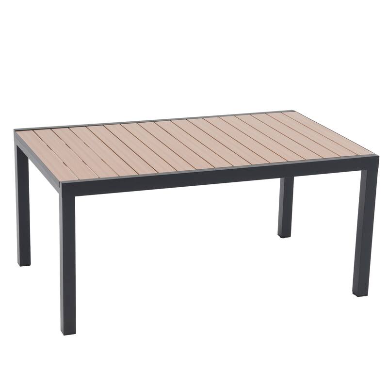 Outdoor Patio Dining Sets with Rattan Chairs and Aluminum Extendable Dining Table for 8 Persons