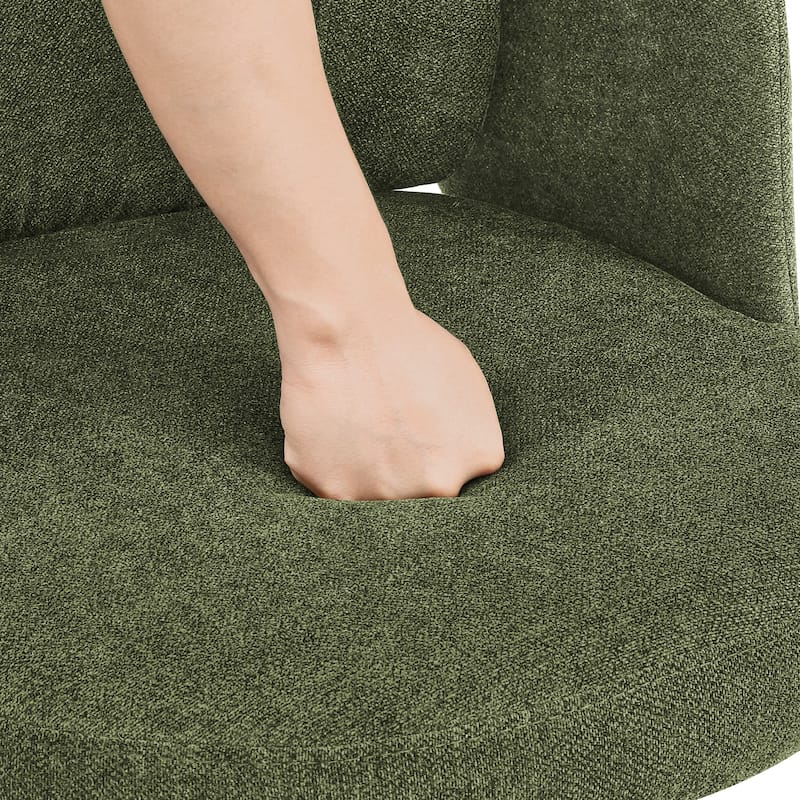 26 Inch Modern Upholstered Bar Stools, Swivel Metal Bar Stools Set Of 2/3/4, Bar Stools For Kitchen Island