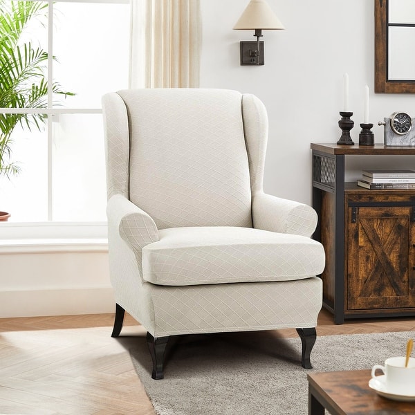 Stretch Accent Stoelhoezen Armloze Stoel Slipcovers, Elastische Jacquard Meubelbeschermer Covers Armloze Accent Stoel Covers Machine Wasbaar Voor Thuis Hotel