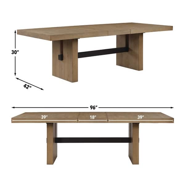 Steve Silver Aubrey 7pc Dining Set, Driftwood Brown