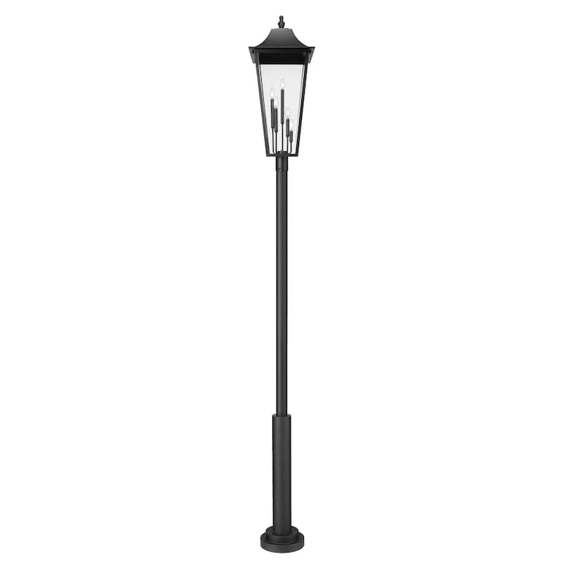 Gannon 5 Light Outdoor Post Mounted Fixture in Black