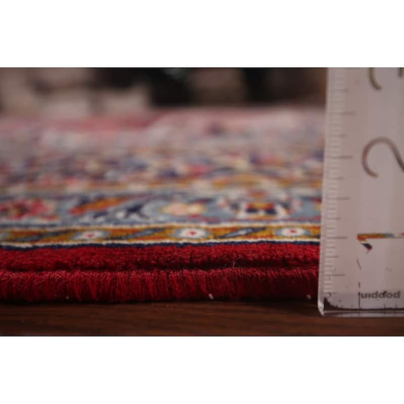 Traditional Red Kashan Turkish Rug Machine Made Living Room Carpet - 9'9" x 13'0"