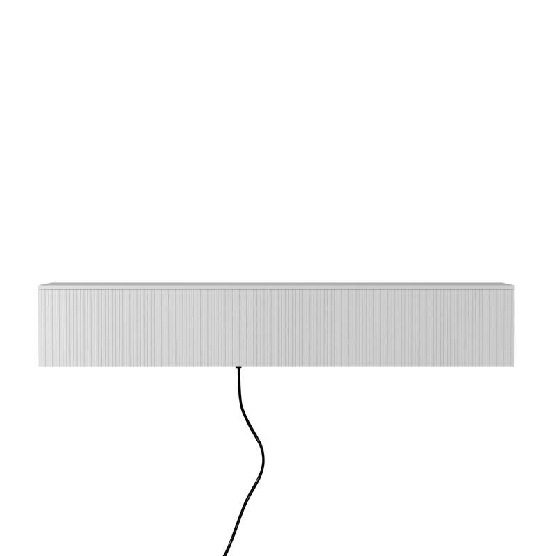 Modern Wall Mounted LED TV Stand with Power Outlet, , Floating Media Cabinet TV Console Entertainment Center for 65" TV