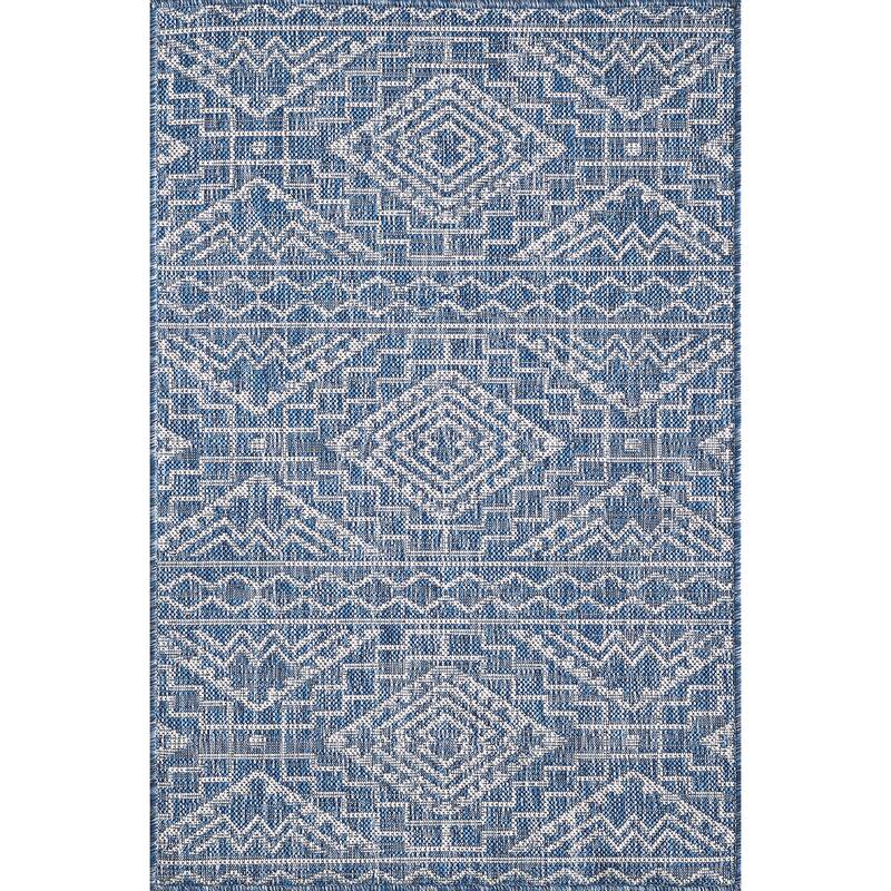 Domani Pyramids Chevron Indoor/ Outdoor Rug - 2'7" x 3'11" - Denim