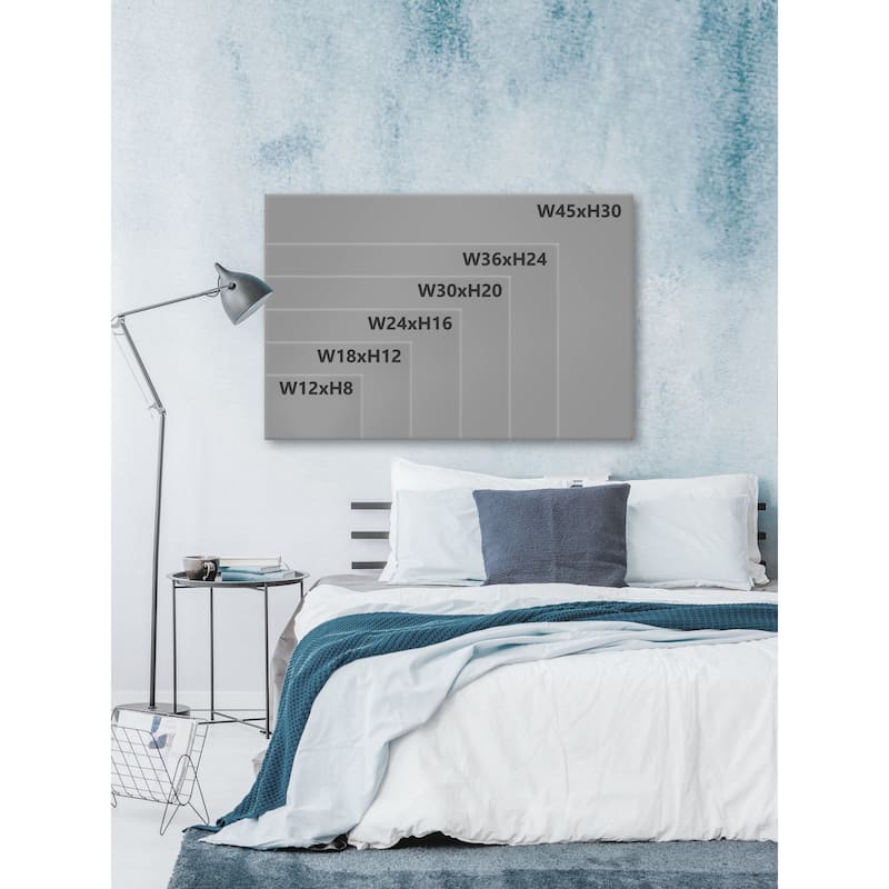 Deep Blue Print on Wrapped Canvas