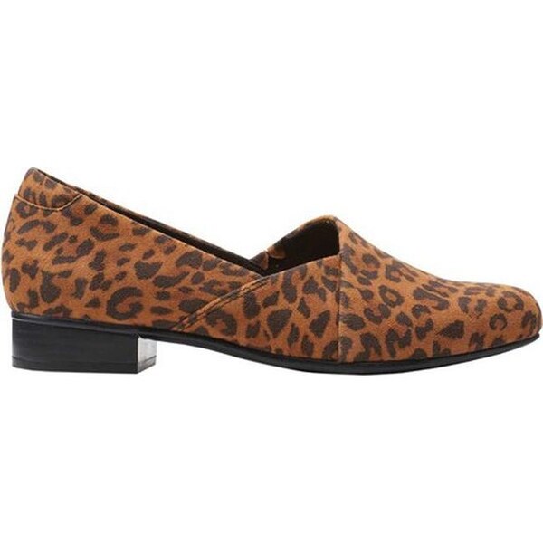 clarks leopard print loafers